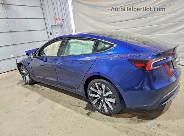 5YJ3E1EB6SF020563 2025 TESLA MODEL Blue Задня ліва чверть