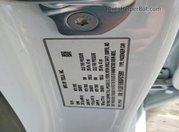 5YJ3E1EB6SF875991 2025 TESLA MODEL Белый Вид подкапотного пространства