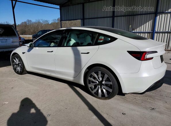 5YJ3E1EB6SF875991 2025 TESLA MODEL Белый Задняя левая четверть