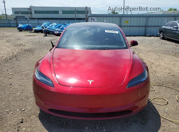 5YJ3E1EB6SF916376 2025 TESLA MODEL Red Vista frontal