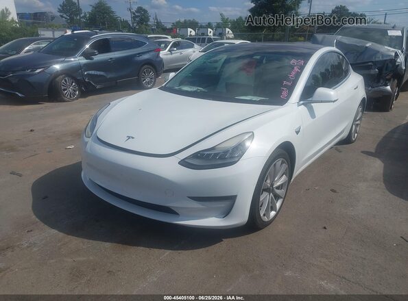 5YJ3E1EB7JF096873 2018 TESLA MODEL 3 Белый Передняя левая четверть