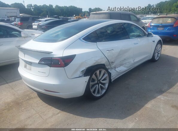 5YJ3E1EB7JF096873 2018 TESLA MODEL 3 Белый Задняя правая четверть