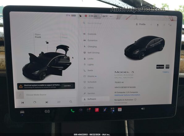5YJ3E1EB7JF182295 2018 TESLA MODEL 3 Black Вид задніх сидінь