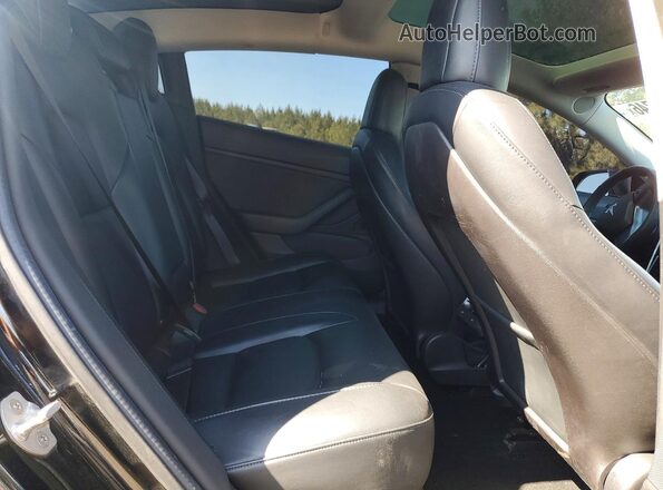5YJ3E1EB7KF432247 2019 TESLA MODEL Black Հետևի նստատեղերի տեսք