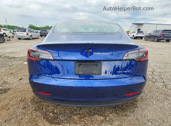 5YJ3E1EB7LF546878 2020 TESLA MODEL Blue Հետևի տեսք