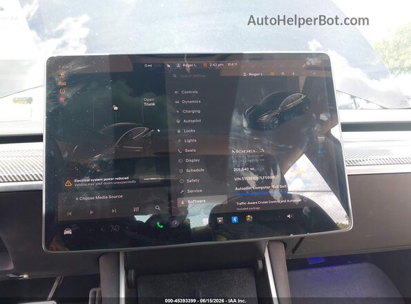5YJ3E1EB7LF599807 2020 TESLA MODEL 3 Black 