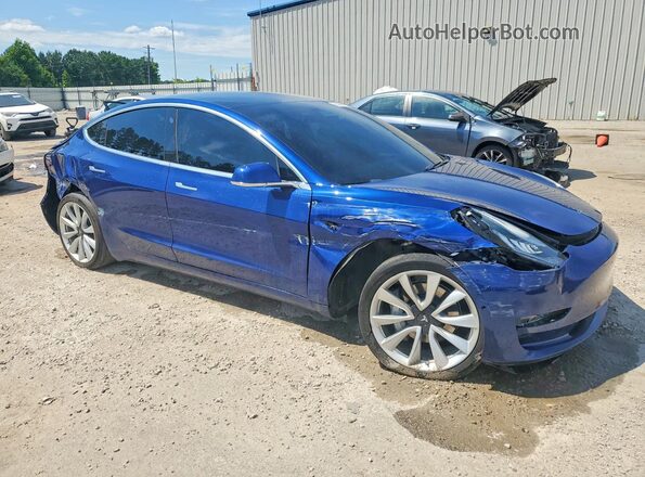 5YJ3E1EB7LF651047 2020 TESLA MODEL Blue Передня права чверть