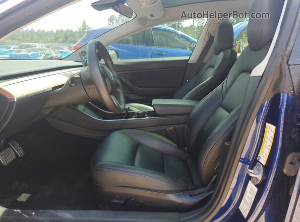 5YJ3E1EB7LF651047 2020 TESLA MODEL Blue Вид салону спереду