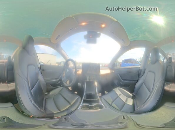 5YJ3E1EB7LF651047 2020 TESLA MODEL Blue Вид наклейки з VIN-кодом