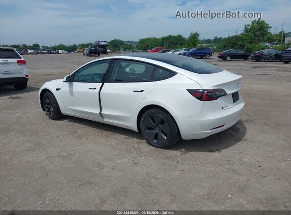 5YJ3E1EB7MF054854 2021 TESLA MODEL 3 White Trasero izquierdo