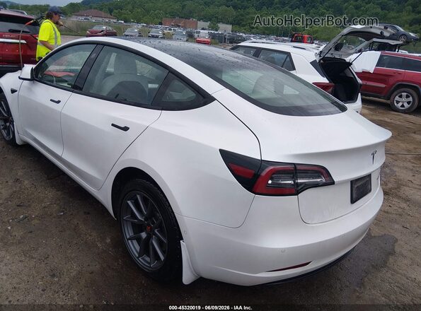 5YJ3E1EB7MF903333 2021 TESLA MODEL 3 White Задня ліва чверть
