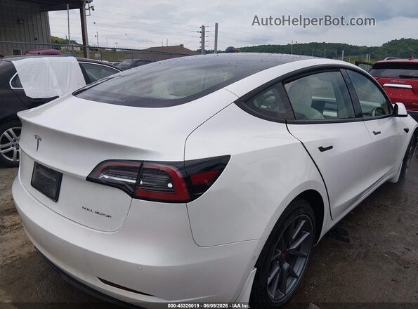 5YJ3E1EB7MF903333 2021 TESLA MODEL 3 White Задня права чверть