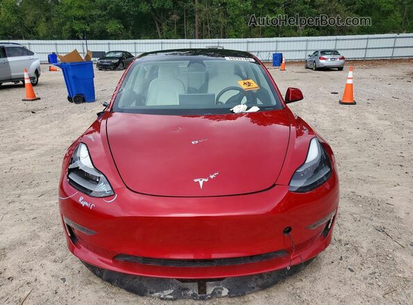 5YJ3E1EB7MF917989 2021 TESLA MODEL Red Vista frontal