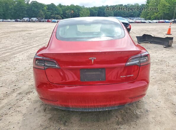 5YJ3E1EB7MF917989 2021 TESLA MODEL Red Vista trasera