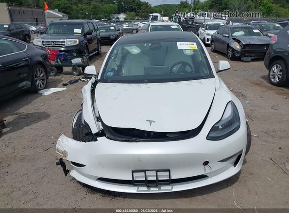 5YJ3E1EB7MF990344 2021 TESLA MODEL 3 White Vista del salpicadero