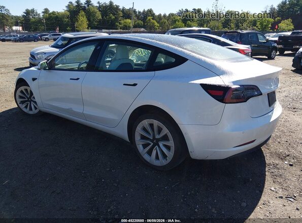 5YJ3E1EB7MF990344 2021 TESLA MODEL 3 White Trasero izquierdo