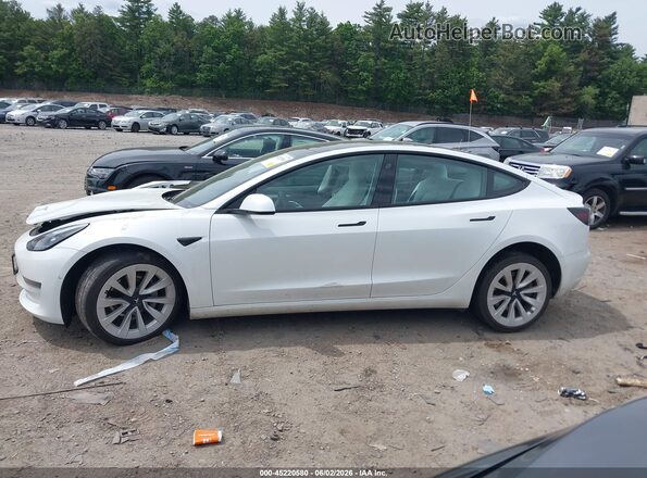 5YJ3E1EB7MF990344 2021 TESLA MODEL 3 White Vista interior trasera