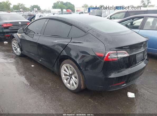 5YJ3E1EB7NF110034 2022 TESLA MODEL 3 Black Задня ліва чверть