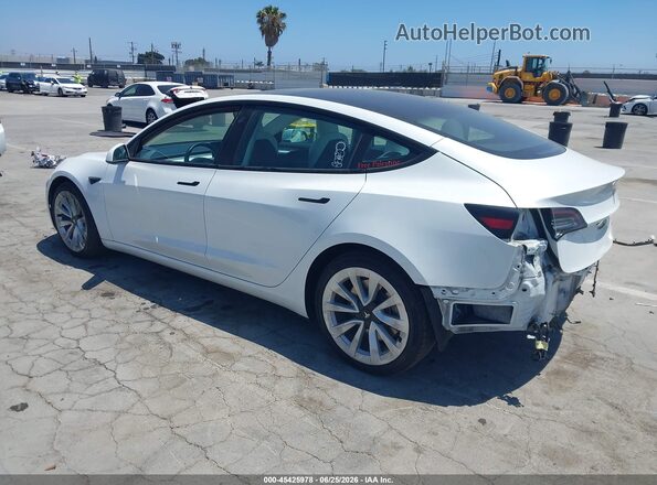5YJ3E1EB7NF136231 2022 TESLA MODEL 3 Белый Задняя левая четверть