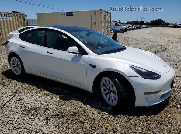 5YJ3E1EB7NF157273 2022 TESLA MODEL White 