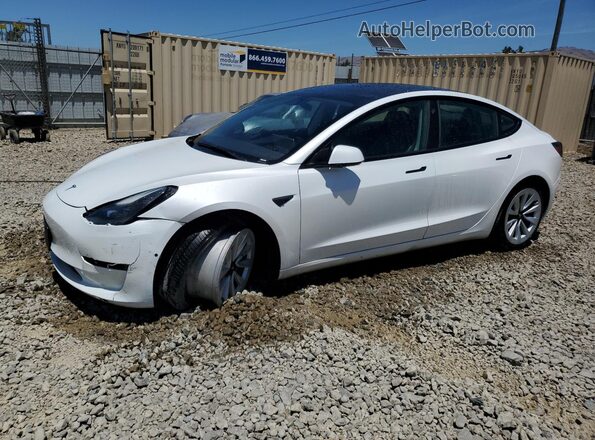 5YJ3E1EB7NF157273 2022 TESLA MODEL White 