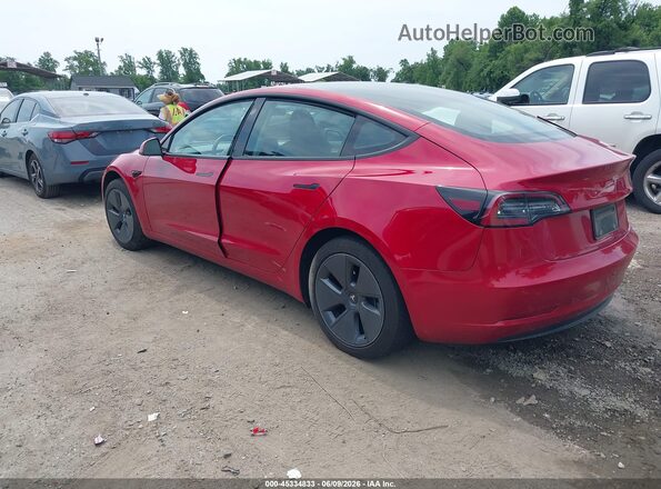 5YJ3E1EB7NF204091 2022 TESLA MODEL 3 Red Հետևի ձախ
