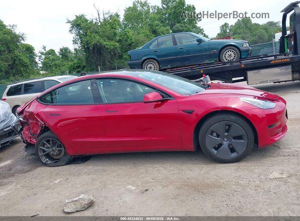 5YJ3E1EB7NF204091 2022 TESLA MODEL 3 Red Սալոնի հետևի տեսք