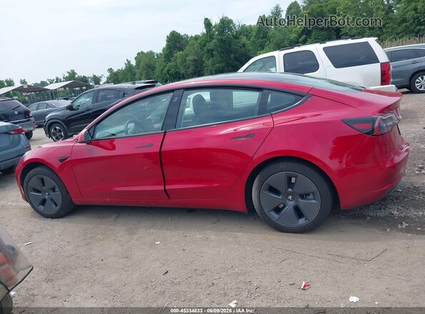 5YJ3E1EB7NF204091 2022 TESLA MODEL 3 Red Սալոնի 360 աստիճան տեսք