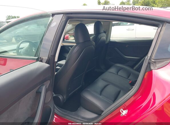 5YJ3E1EB7NF204091 2022 TESLA MODEL 3 Red VIN կոդի պիտակի տեսք