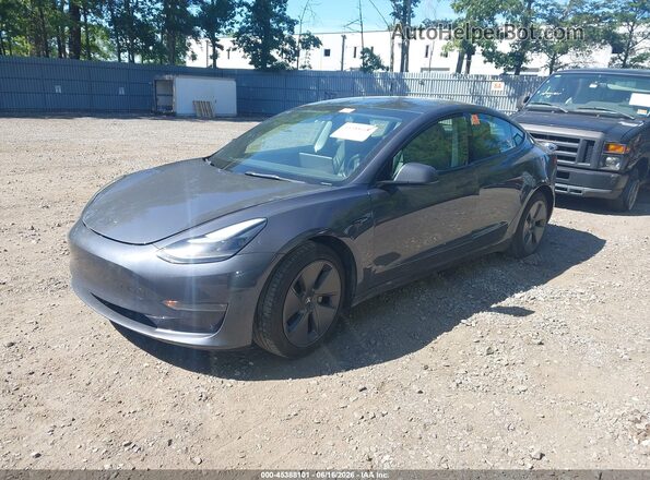 5YJ3E1EB7NF320729 2022 TESLA MODEL 3 Gray წინა მარცხენა ხედი სამი მეოთხედიდან