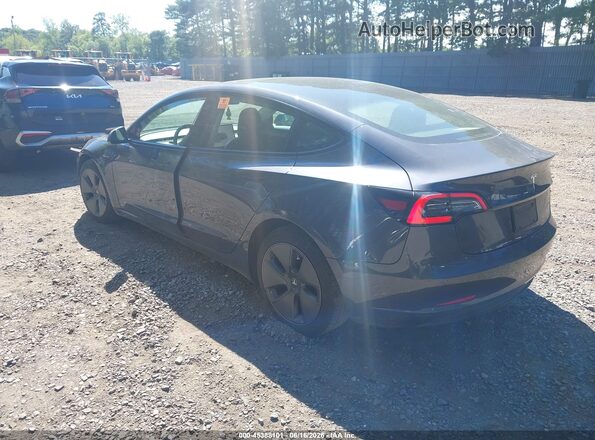 5YJ3E1EB7NF320729 2022 TESLA MODEL 3 Gray უკანა მარცხენა