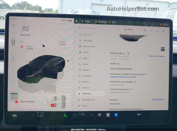 5YJ3E1EB7RF844601 2024 TESLA MODEL 3 Черный 