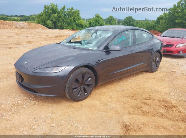 5YJ3E1EB7SF025352 2025 TESLA MODEL 3 Gray Առջևի ձախ երեք քառորդ տեսարան
