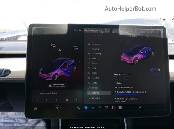 5YJ3E1EB8JF068709 2018 TESLA MODEL 3 Gray Вид задніх сидінь
