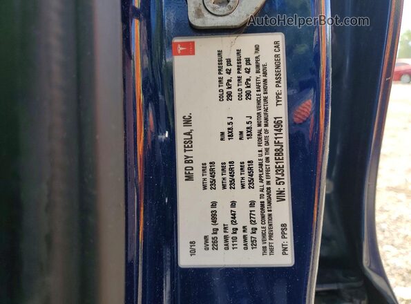 5YJ3E1EB8JF114961 2018 TESLA MODEL Blue 