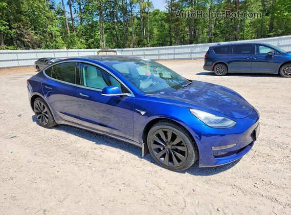 5YJ3E1EB8JF134689 2018 TESLA MODEL Blue Առջևի աջ