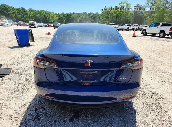 5YJ3E1EB8JF134689 2018 TESLA MODEL Blue Հետևի տեսք