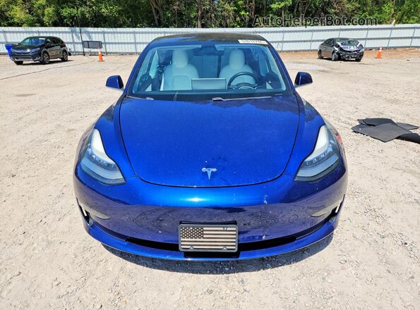 5YJ3E1EB8JF134689 2018 TESLA MODEL Blue Դիմացի տեսք