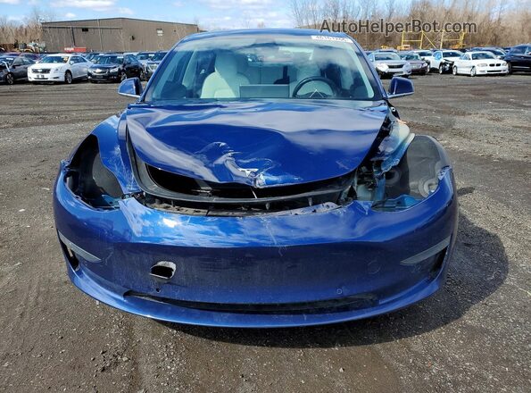 5YJ3E1EB8JF147670 2018 TESLA MODEL Blue Front view