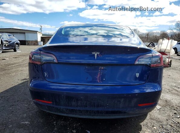 5YJ3E1EB8JF147670 2018 TESLA MODEL Blue Rear view