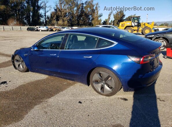 5YJ3E1EB8KF387366 2019 TESLA MODEL Blue Tył lewy