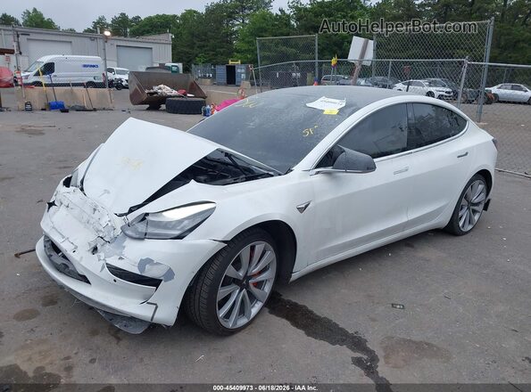 5YJ3E1EB8KF440406 2019 TESLA MODEL 3 White Передня ліва чверть
