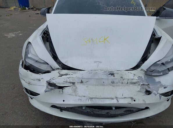 5YJ3E1EB8KF440406 2019 TESLA MODEL 3 White Вид ззаду
