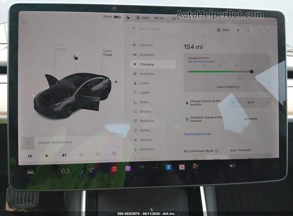 5YJ3E1EB8KF477357 2019 TESLA MODEL 3 Серый 