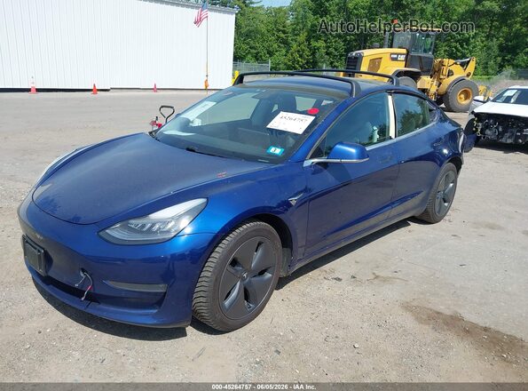 5YJ3E1EB8KF497561 2019 TESLA MODEL 3 Blue Առջևի ձախ երեք քառորդ տեսարան