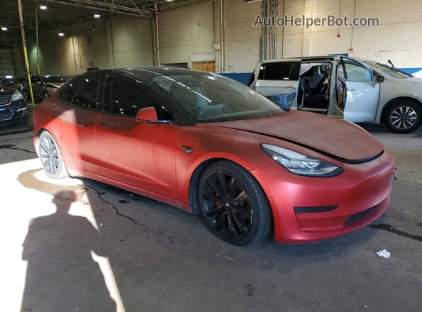 5YJ3E1EB8LF667046 2020 TESLA MODEL Red Front right