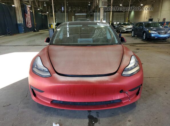 5YJ3E1EB8LF667046 2020 TESLA MODEL Red Front view