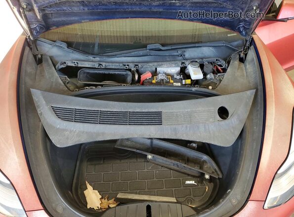5YJ3E1EB8LF667046 2020 TESLA MODEL Red Engine compartment view