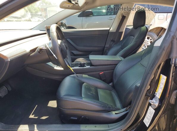 5YJ3E1EB8LF734874 2020 TESLA MODEL Black წინა სალონის ხედი