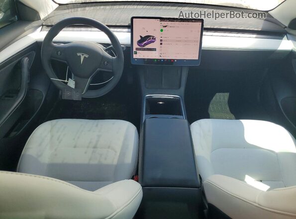 5YJ3E1EB8MF034953 2021 TESLA MODEL White Вид панелі приладів